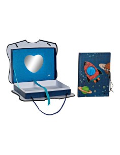 Agenda avec accessoires DKD Home Decor Bleu 23 x 5 x 18,3 cm