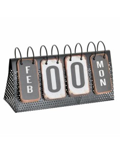 Calendrier de bureau DKD Home Decor Blanc Noir 34 x 13 x 21 cm