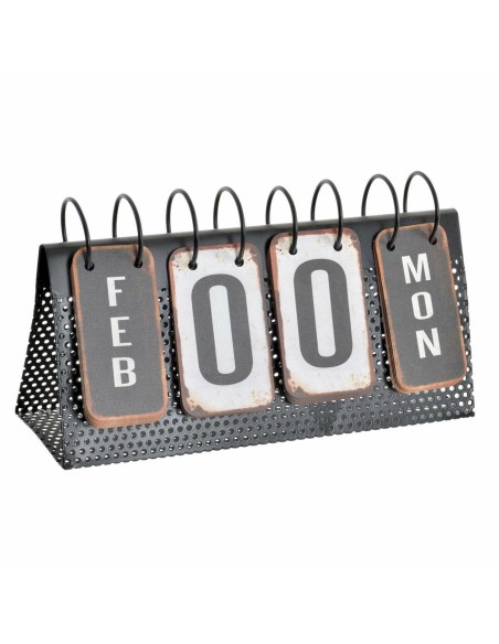 Calendrier de bureau DKD Home Decor Blanc Noir 34 x 13 x 21 cm