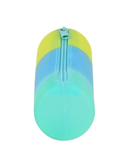 Trousse d'écolier cylindrique Safta Bleu Vert Jaune (20 x 5 x 5 cm)