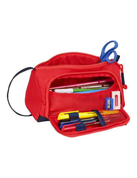 Trousse d'écolier RFEF Bleu Rouge 20 x 11 x 8.5 cm (32 Pièces)