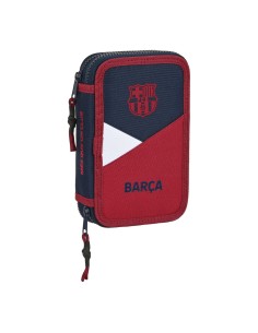 Plumier double F.C. Barcelona Corporativa Bleu Bordeaux 12.5 x 19.5 x 4 cm (28 Pièces)