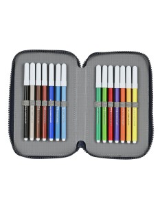 Plumier double F.C. Barcelona Corporativa Bleu Bordeaux 12.5 x 19.5 x 4 cm (28 Pièces) 2