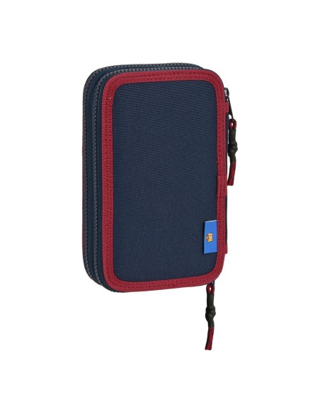 Plumier double F.C. Barcelona Corporativa Bleu Bordeaux 12.5 x 19.5 x 4 cm (28 Pièces)