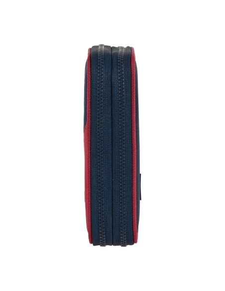 Plumier double F.C. Barcelona Corporativa Bleu Bordeaux 12.5 x 19.5 x 4 cm (28 Pièces)