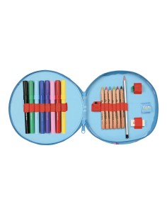 Pochette crayons Cleo & Cuquin Good Night Rond Bleu (18 Pièces) 2