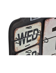 Calendrier DKD Home Decor Métal 42 x 3,5 x 27 cm Noir Blanc 2