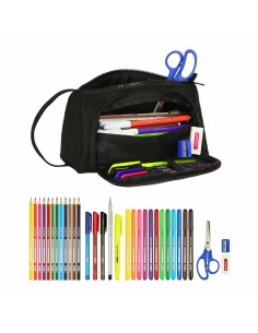 Trousse Scolaire avec Accessoires BlackFit8 Gradient Noir Vert militaire (32 Pièces) 2
