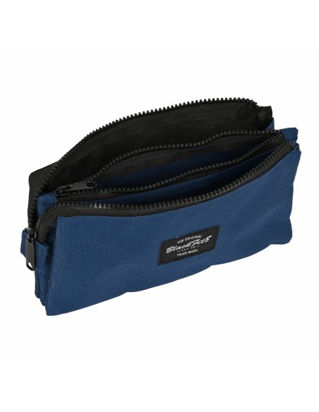 Trousse Fourre-Tout Triple BlackFit8 Urban Noir Blue marine (22 x 12 x 3 cm)