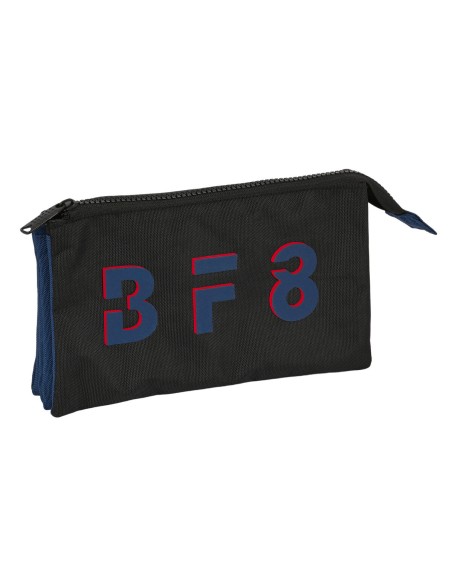Trousse Fourre-Tout Triple BlackFit8 Urban Noir Blue marine (22 x 12 x 3 cm)