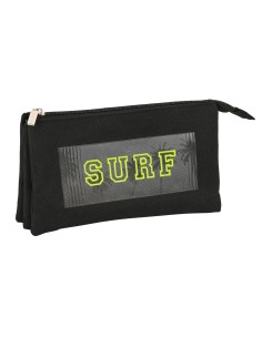 Trousse Fourre-Tout Triple Safta Surf Noir (22 x 12 x 3 cm)