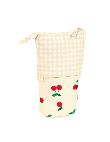 Trousse Gobelet Safta Cherry Beige (8 x 19 x 6 cm)