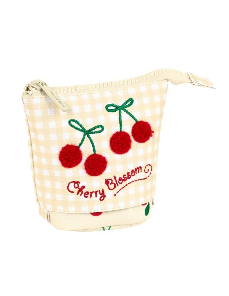 Trousse Gobelet Safta Cherry Beige (8 x 19 x 6 cm)