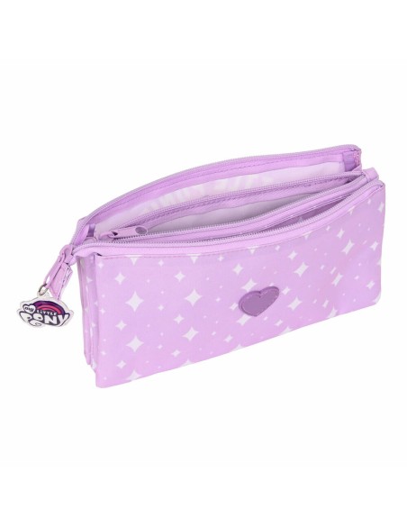 Trousse Fourre-Tout Triple My Little Pony Lila (22 x 12 x 3 cm)