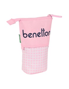 Trousse Gobelet Benetton Vichy Rose (8 x 19 x 6 cm)