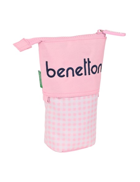 Trousse Gobelet Benetton Vichy Rose (8 x 19 x 6 cm)