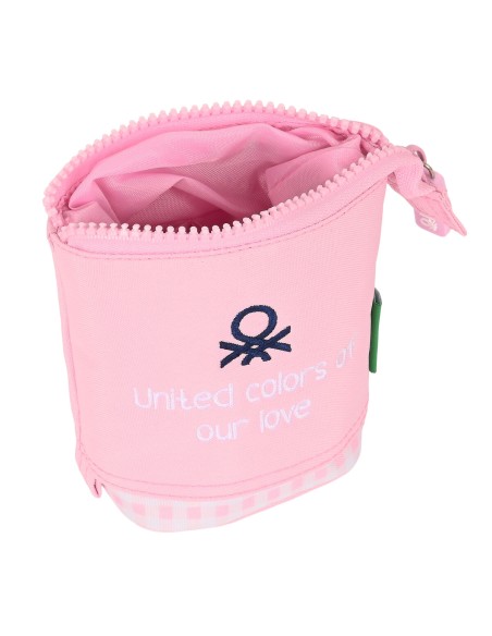 Trousse Gobelet Benetton Vichy Rose (8 x 19 x 6 cm)