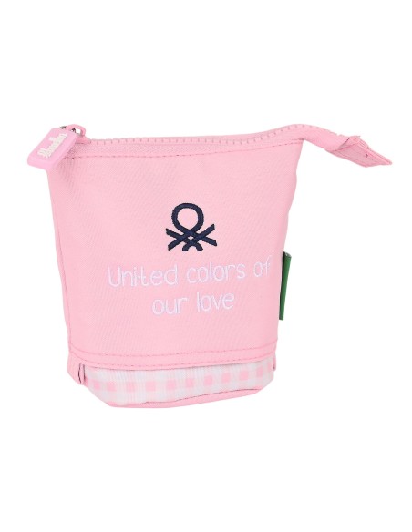 Trousse Gobelet Benetton Vichy Rose (8 x 19 x 6 cm)