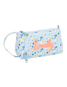 Trousse Scolaire avec Accessoires Moos Lovely Bleu (32 Pièces)