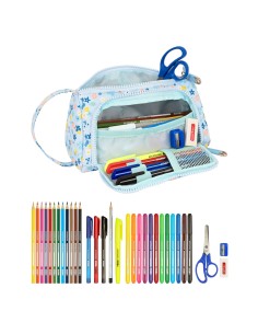 Trousse Scolaire avec Accessoires Moos Lovely Bleu (32 Pièces) 2