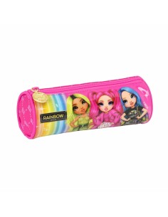 Trousse d'écolier cylindrique Rainbow High Fuchsia (20 x 7 x 7 cm)