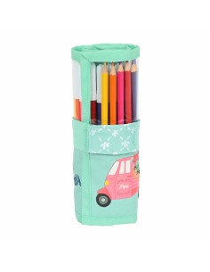 Trousse Scolaire avec Accessoires Glow Lab Pepa Enveloppante Vert (27 Pièces)