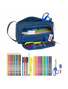 Trousse Scolaire avec Accessoires Munich Soon Bleu (32 Pièces) 2