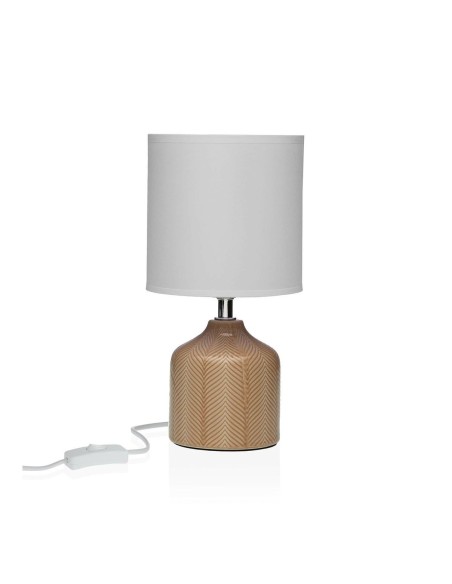 Lampe de bureau Versa Miracle Beige Céramique 14 x 28 x 10 cm