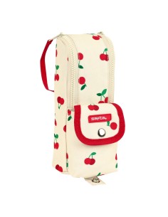 Trousse d'écolier Safta Cherry Beige (6 x 21 x 6 cm)