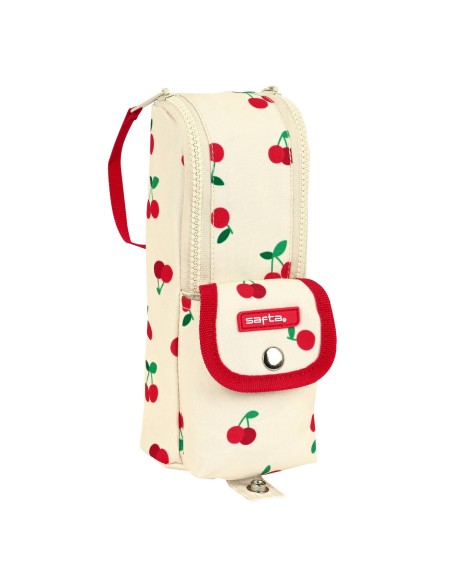 Trousse d'écolier Safta Cherry Beige (6 x 21 x 6 cm)
