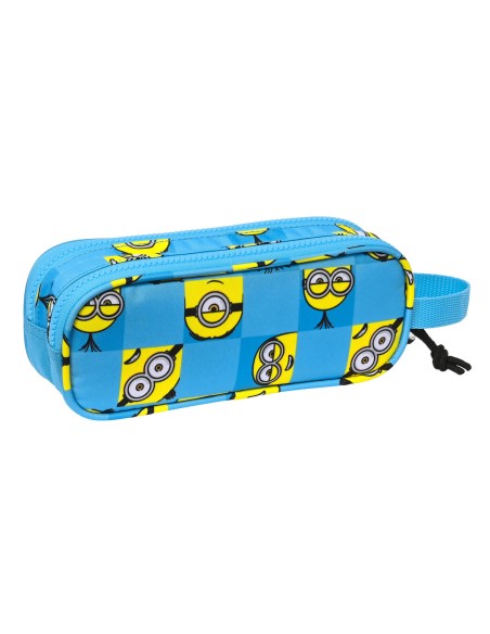 Trousse Fourre-Tout Double Minions Minionstatic Bleu (21 x 8 x 6 cm)