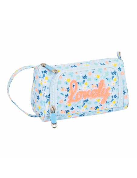 Trousse d'écolier Moos Lovely Bleu 20 x 11 x 8.5 cm