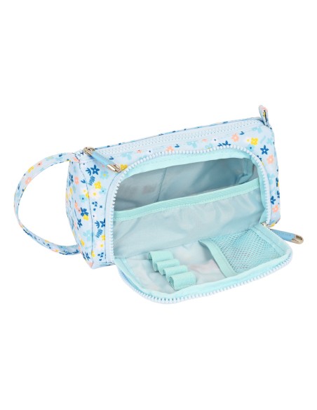 Trousse d'écolier Moos Lovely Bleu 20 x 11 x 8.5 cm