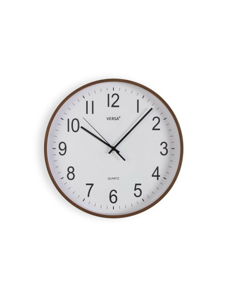 Horloge Murale Versa Plastique Quartz Bois MDF 4 x 30 x 30 cm