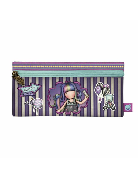 Trousse d'écolier Gorjuss Up and away Violet (22 x 11 x 1.5 cm)