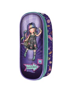 Trousse d'écolier Gorjuss Up and away Violet (10 x 23 x 6 cm)