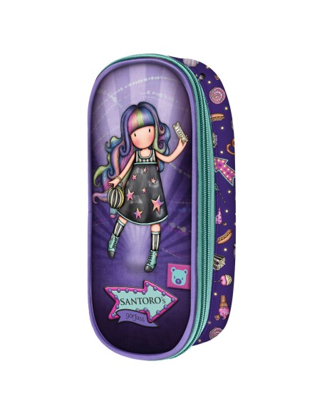 Trousse d'écolier Gorjuss Up and away Violet (10 x 23 x 6 cm)