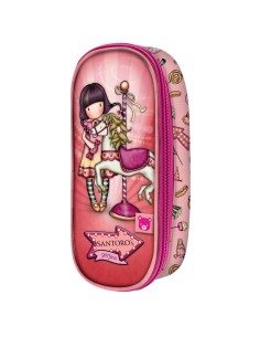 Trousse d'écolier Gorjuss Carousel Saumon (10 x 23 x 6 cm)