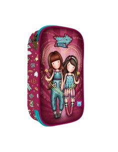Pochette crayons Gorjuss Fireworks Bordeaux (45 Pièces)