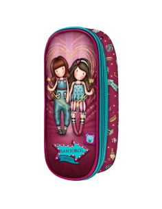 Trousse d'écolier Gorjuss Fireworks Bordeaux (10 x 23 x 6 cm)