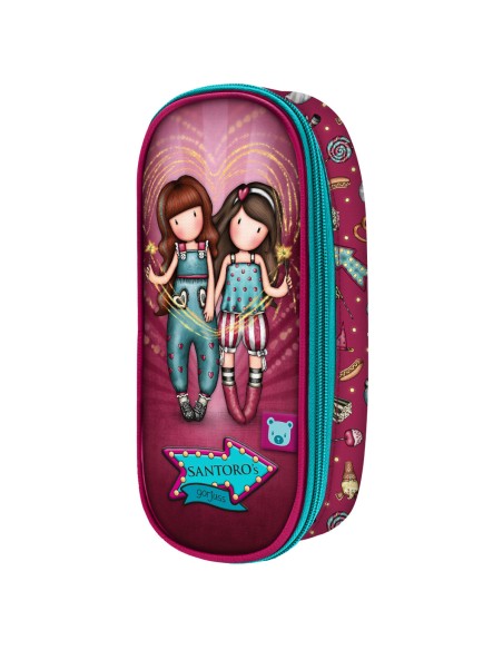 Trousse d'écolier Gorjuss Fireworks Bordeaux (10 x 23 x 6 cm)