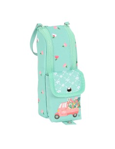 Trousse d'écolier Glow Lab Pepa Vert (6 x 21 x 6 cm)