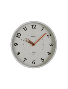 Horloge Murale Versa Blanc Plastique 4 x 30 x 30 cm