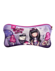 Trousse d'écolier Gorjuss Cheshire cat Violet (22 x 11.3 x 1 cm)