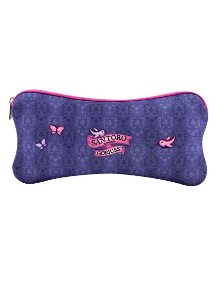 Trousse d'écolier Gorjuss Cheshire cat Violet (22 x 11.3 x 1 cm)