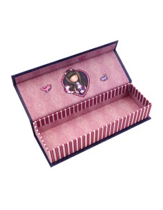 Fourre-tout Gorjuss Cheshire cat Caisse Violet (20.2 x 4 x 7 cm) 2