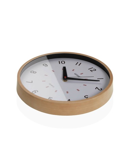 Horloge Murale Versa Blanc Plastique 4 x 30 x 30 cm