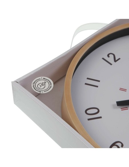 Horloge Murale Versa Blanc Plastique 4 x 30 x 30 cm
