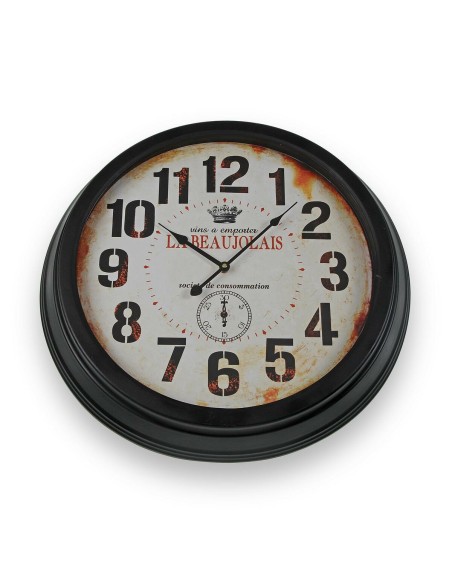 Horloge Murale Versa Beaujolais Métal 4 x 58 x 58 cm