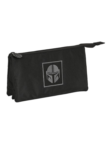 Trousse Fourre-Tout Triple The Mandalorian Noir (22 x 12 x 3 cm)